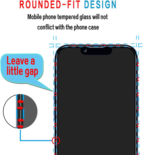 Slanku (3 Pack) Privacy Screen Protector for iPhone 13/iPhone 13 Pro, Anti-Spy, Full Coverage, Case Friendly