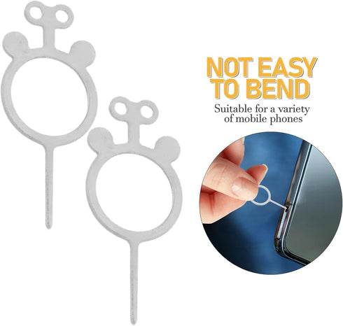 400pcs PRETYZOOM Sim Card Ejector Pin and Tray Removal Tool Stainless Steel Phone Sim Card Removal Needle for Travel
