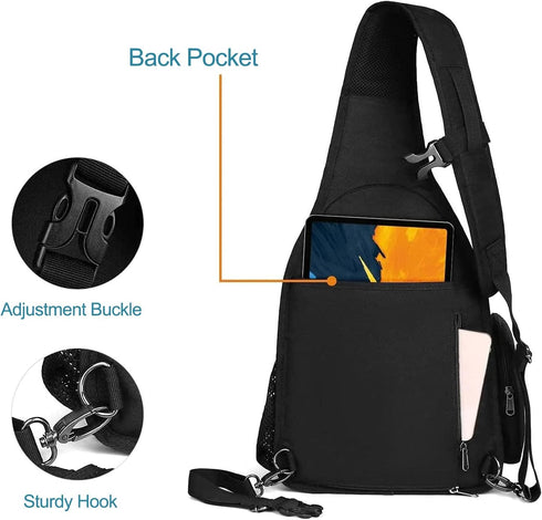 MOSISO Camera Sling Backpack, Full Open Case with Tripod Holder & Rain Cover for DSLR/SLR/Mirrorless, Black
