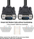 DTech 10ft DB9 to DB9 RS232 Serial Cable Male to Male Null Modem Cord for Computer Data Communication (Black)