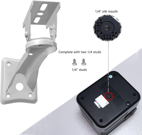 Mini Projector Wall Mount, Projector Hanger for CCTV Security Camera Housing Mounting Bracket (White)