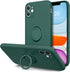 Hython for iPhone 11 Case with Ring Stand, 360° Rotatable Ring Holder Magnetic Kickstand, Slim Shockproof Soft Rubber