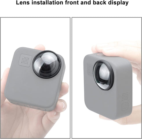 2 Pcs FitStill Lens Cover Kit for Go Pro MAX Action Camera, Sticky Lens Guards, Waterproof Transparent Lens Protector