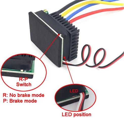 3S-7S 10V-32V 50A 480A 5V 2A 550 775 795 Brushed ESC Speed Controller BEC for DC Brush Motor RC Boat RC Car Tank