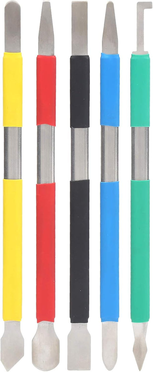 Hilitand 5pcs Dual Ends Metal Spudger Set - Professional Pry Opening Tool Kit for Mobile Devices