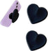 Rookii 2Pcs Heart-Shaped Silicone Mobile Phone Grip Stand,Collapsible Cellphone Finger Grip Holder for