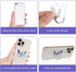 3 PCS Cell Phone Ring Stand Holder, Cute Butterfly Pattern Metal Kickstand, 360 Degrees Rotation Grip for Smartphones