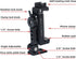 Metal Phone Tripod Mount with Rotatable Cold Shoe for Microphone, Compatible with iPhone Tripod Adapter