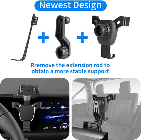 LUNQIN 2024 2025 2026 Car Phone Holder for Kia Seltos Auto Accessories Navigation Bracket Interior Screen Decoration