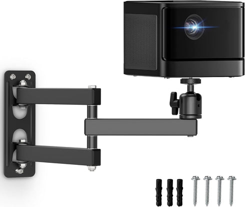 JUBOR Projector Wall Mount, 360 Rotation Adjustable Projector Webcams Stand with 1/4" Ball