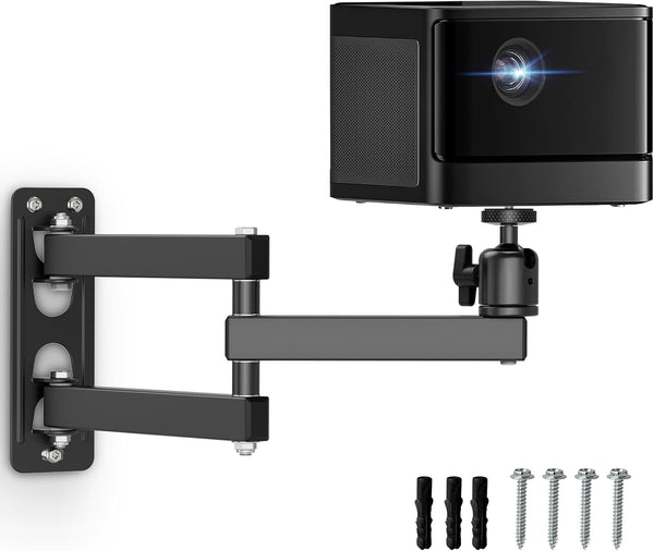 JUBOR Projector Wall Mount, 360 Rotation Adjustable Projector Webcams Stand with 1/4" Ball