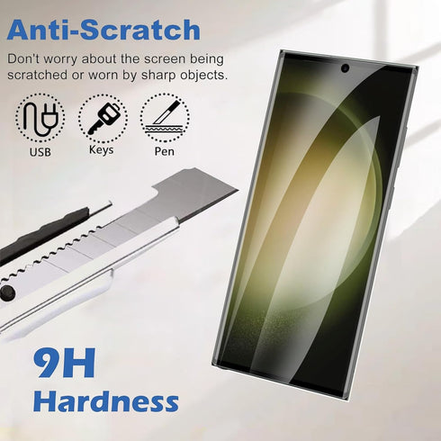 ?3-PACK? Tempered Glass Screen Protector for Samsung Galaxy S23 Ultra, Case Friendly, 3D Curved, HD Clear