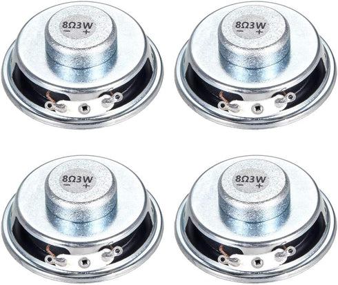 uxcell 3W 8 Ohm DIY Speaker Replacement Loudspeaker, 50mm Round Shape, 4pcs