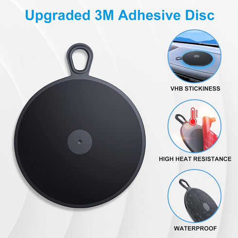 volport Dashboard Pad Mounting Disk for Suction Cup Phone Mount, 2.95in/75mm Sticky Adhesive Disc for Car Dash Cam GPS