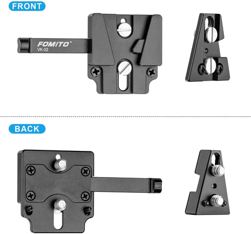 Fomito V-Mount V-Lock Base Station Quick Release Plate VK-02