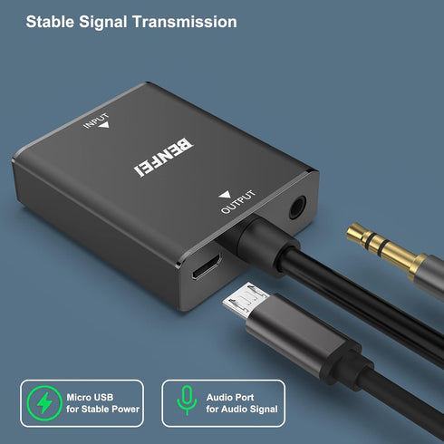 BENFEI HDMI to VGA Adapter, 2 Pack (Female to Male) with 3.5mm Audio Jack for TV Stick, Computer, Projector