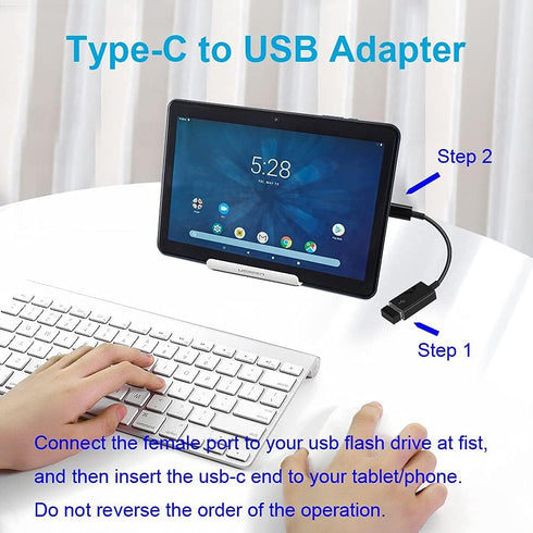 USB C to USB Adapter 2 Pack, USB Type C Male to USB A Female OTG Cable for iPhone 15 Pro Max, iPad, MacBook