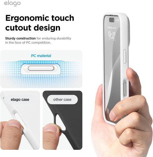 elago 16 6.9 inch Compatible with iPhone Pro Max Case, Premium Liquid Silicone Case, Full Body Protective Cover
