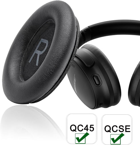Replacement Ear Cups for Bose QC45 Headphones, QuietComfort 45 Ear Pads Cushion Parts in Black