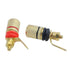 Antrader 12pcs Gold Plated Speaker Terminal Binding Post 4mm Banana Plug Socket Connector (6 Black + 6 Red)