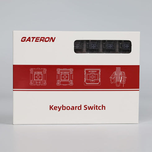 GATERON KS-15 Optical Silver Keyboard Switches, 45gf RGB LED Infrared Path Linear Key Switches (35PCS)