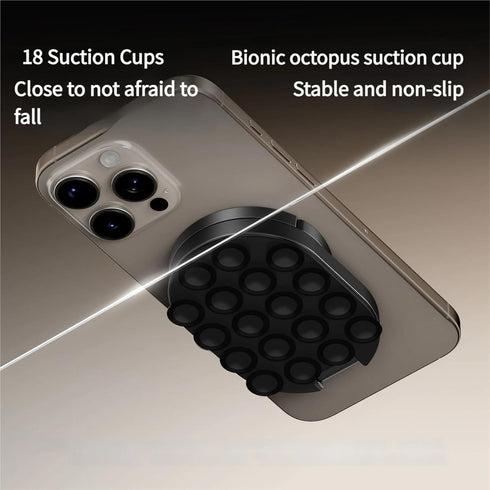 Growalleter 3-in-1 360 (1) Magnetic Suction Cup Phone Mount, Foldable & Rotatable MagLock Suction Mount with Hook