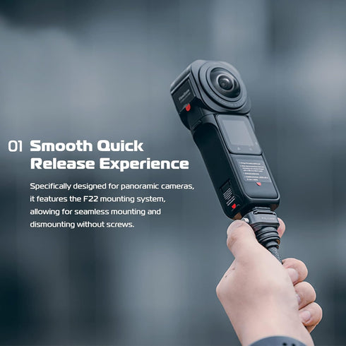 FALCAM F22 Quick Release Kit for Insta360, Camera Mounting Adapter Convert 1/4" Thread to F22 QR System