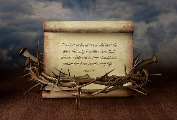 AOFOTO 5x3ft Holy Bible Story Parchment Backdrop for Photography, Vintage Paper Scripture Background