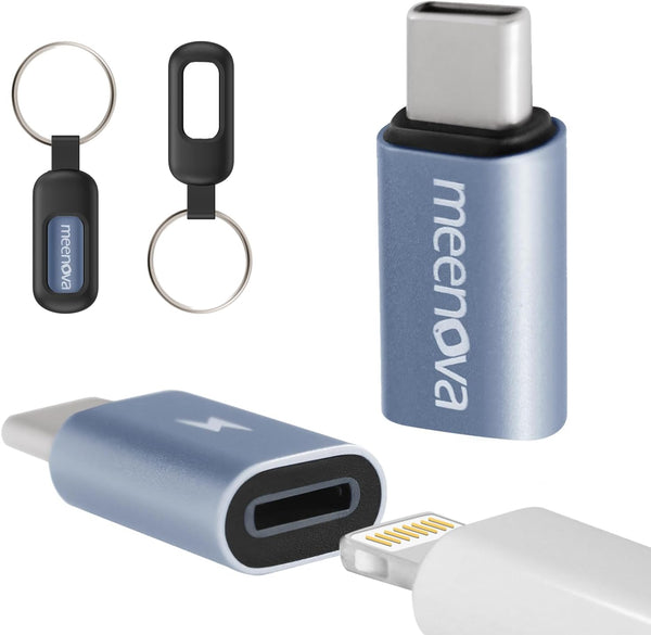 2Pack 60W Lightning to USB C Adapter with Keychain for iPhone 15/15 Pro/15 Pro Max/15 Plus, Samsung, Charging Data