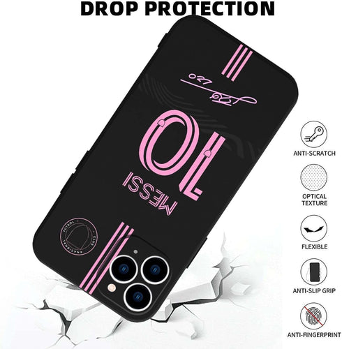 ZERMU Lione%l Mess%i Super Soccer Star Miam-i #10 Case for iPhone 14 Plus, Full Protection Soft Silicone TPU Shock