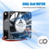 GDSTIME 60mm x 25mm 12V DC Waterproof IP67 Fan, High Speed Dual Ball Bearing Brushless Cooling Fan for Solar Battery