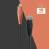 Skullcandy 15W Lightning Cable, USB A to Lightning Charger & Sync Cable for iPhone/Pro/Max, 4ft - Black/Orange