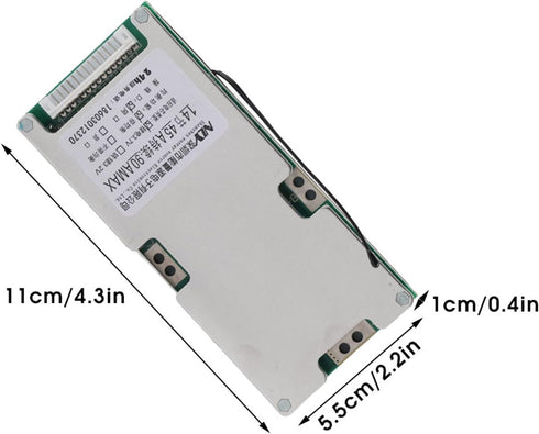 Walfront 14S 45A Lithium Battery Charging Board, White Micro USB Charger Module