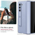 Samsung Galaxy Z Fold 5 Case by Miimall: Ice Blue, with Privacy Screen Protector, Kickstand & Magnetic Hinge Protection.