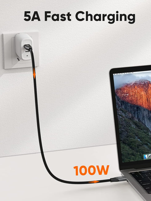 CableCreation USB C to USB C Cable 5FT, 10Gbps Data Cable, 4K Video Output, 100W Fast Charging for MacBook, Galaxy
