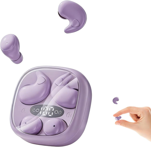 CUAUUO Flat Sleep Earbuds Mini Invisible Tiny Wireless Ear Buds, Wireless Hidden Small