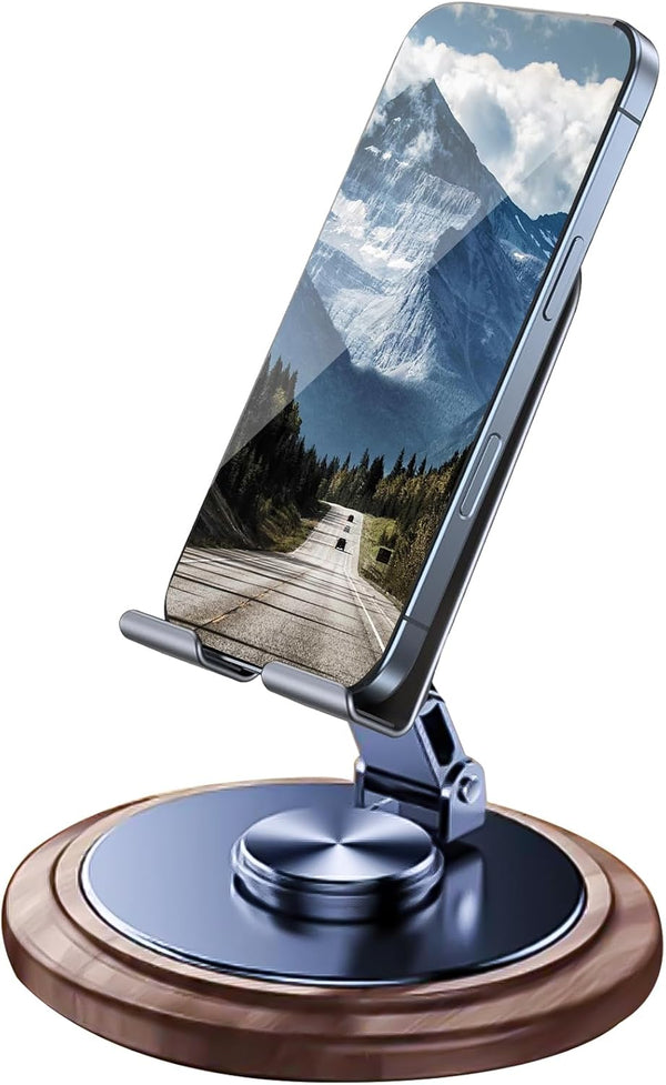 VCDHEUI Adjustable Cell Phone Stand,360 Rotating Foldable Desktop Cellphone Stand with Anti-Slip Base