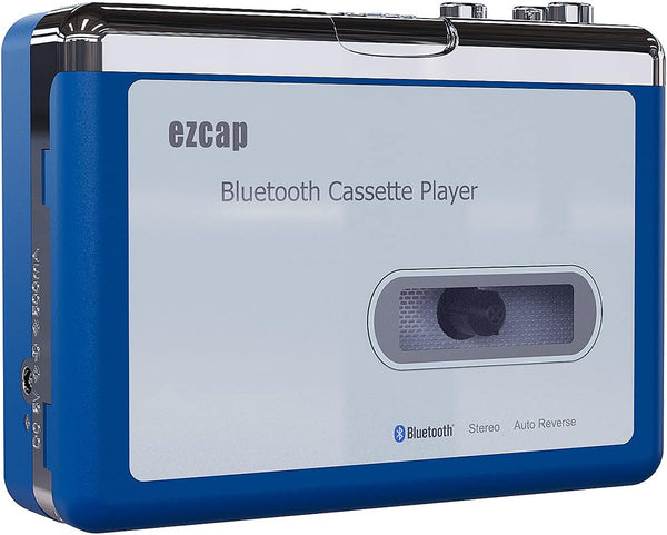 Ezcap Bluetooth Cassette Player, Walkman Tape Player with 3.5mm Jack Headphone and