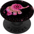 Cute Pink Purple Mandala Baby Elephant PopSockets Grip and Stand for Phones and Tablets - Cool Black Background