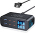 YSYFAD USB C Charger 6-Port with LED Display Adjustable Brightness, USB Charging Station