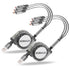 SDBAUX 3 in 1 Retractable Multi USB Charger Cable 2Pack, 3.3ft, Gray, Compatible with Cell Phones & Tablets.