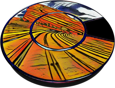 Colorado Red Rocks Denver Mountain Landscape Graphic Design PopSockets Grip and Stand for Phones