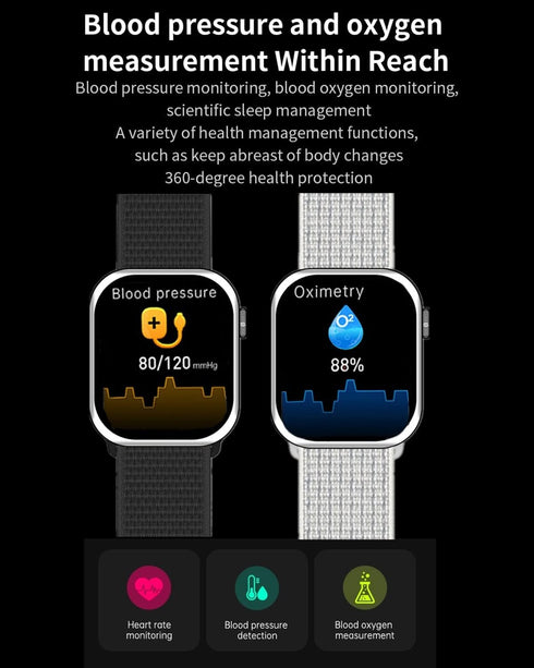 Smart Watch for Men Women Kids, Full Touch Screen Fitness Tracker with Call/SMS, Heart Rate Monitor, Black