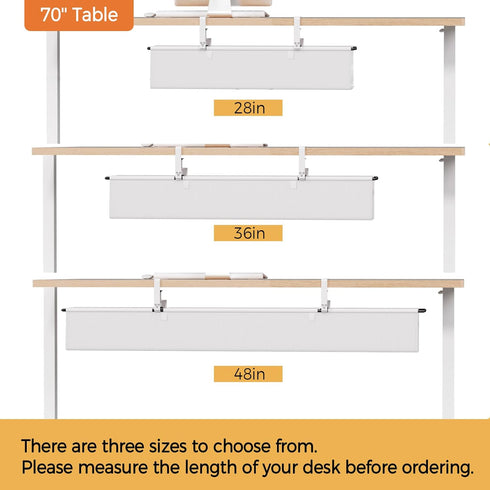 Jolensoy 28" 16X Under Desk Cable Management Tray - Cord Organizer for Desk No Drill, Fabric Under Table Wire Organizer