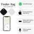 Key Finder, Bluetooth Tracker Locator, Works with Apple Find My(iOS Only), Smart tag Item Finder with Key Chain, Smart Item Locator for Keys, Bags, Luggage, Pet, Battery Included (1Pack-White)