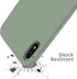 OTOFLY iPhone XR Case, Calke Green Soft Silicone Bumper, Full-Body Protection for Apple iPhone XR 6.1 inch.