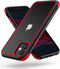 Crystal Clear Case for iPhone 11, Black/Red, with Multicolor Protective Shockproof Bumpers, Anti Scratch Transparent