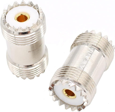 SO239 Barrel Connector, 6-Pack | PL259 Coupler UHF Female to Female RF Adapter for CB Ham Radio Antenna
