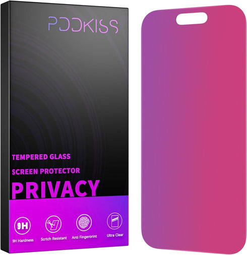 PDDKISS Compatible for iPhone 15/iPhone 16 Privacy Screen Protector Tempered Glass 6.1