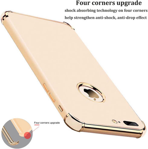 Compatible iPhone 8 Plus Case, Ultra Slim Flexible Matte Cover (Gold)